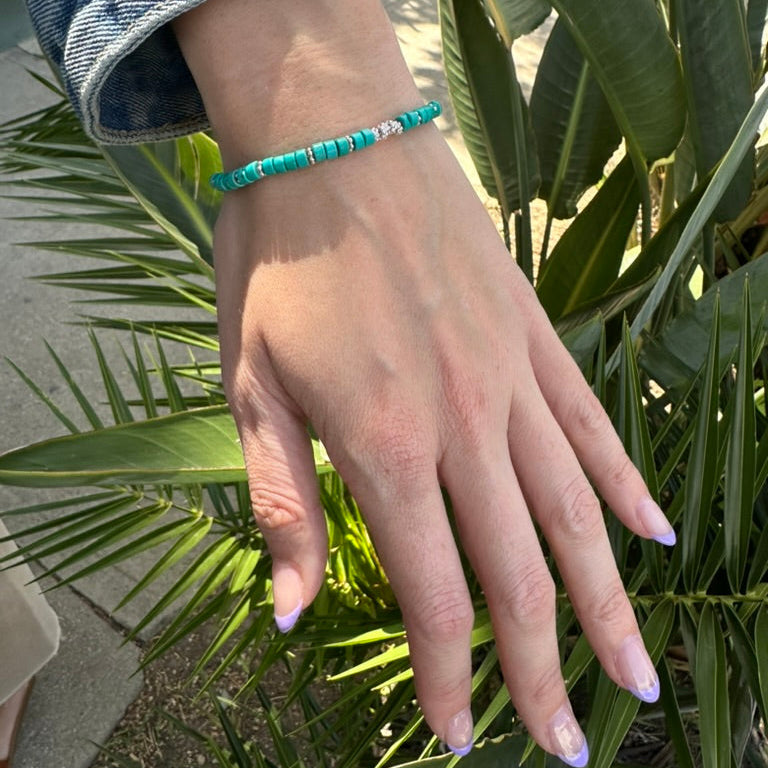 Age Turquoise and Sterling Bracelet