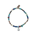 Ty Turquoise & Shell Stretch Bracelet + Charm