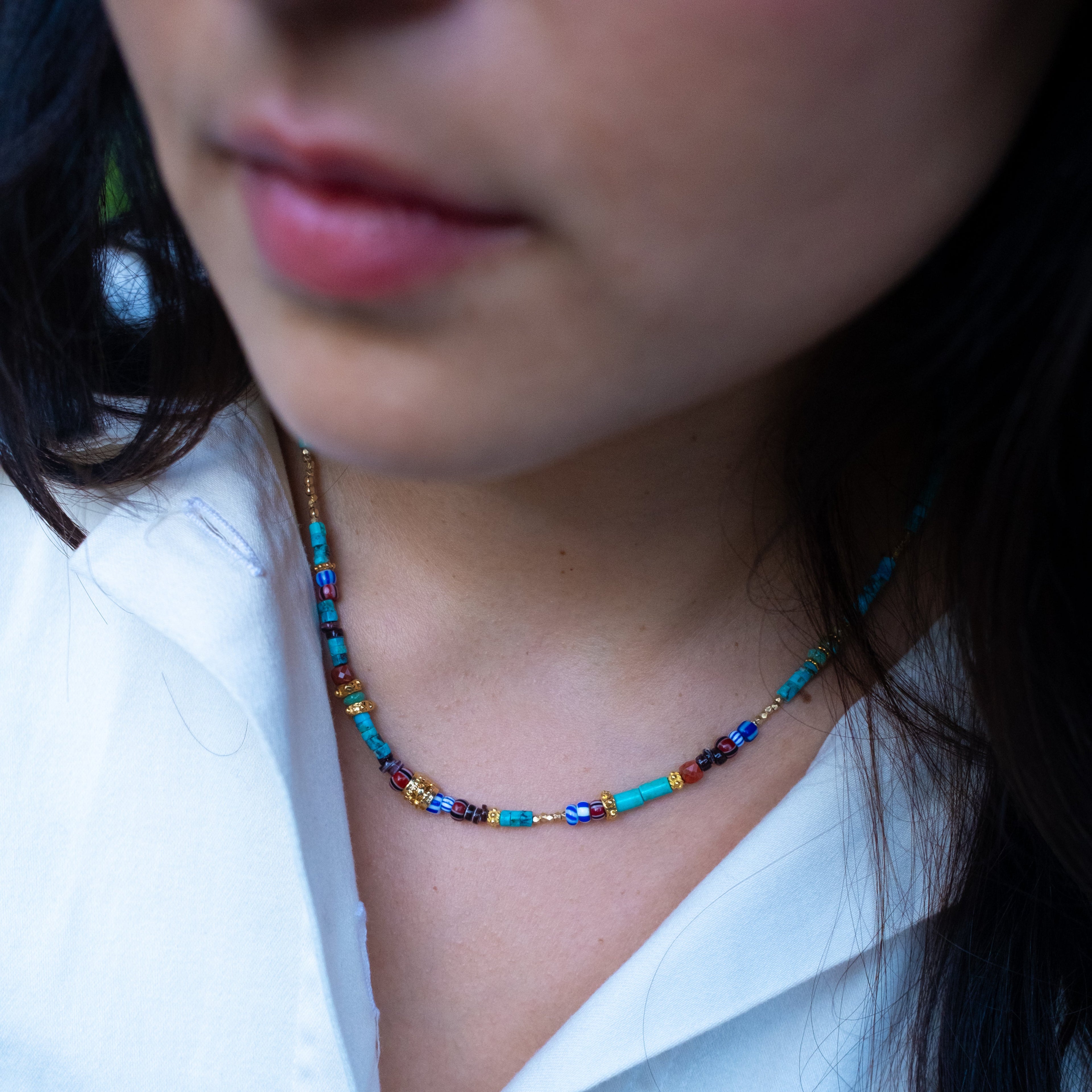 Stella Turquoise & Stone Necklace