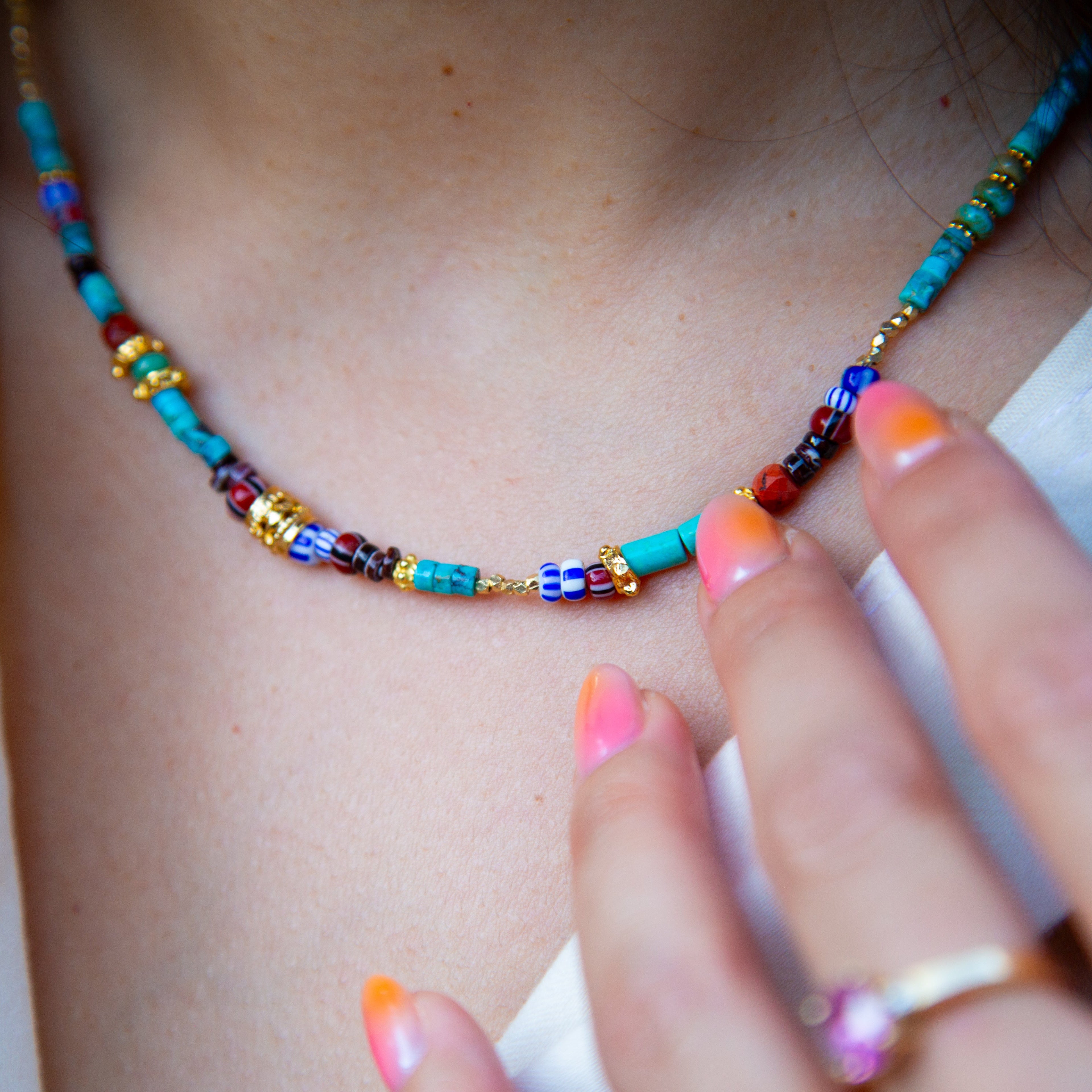 Mads Handstrung Turquoise Necklace