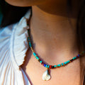 Mads Handstrung Turquoise Necklace With Pendant