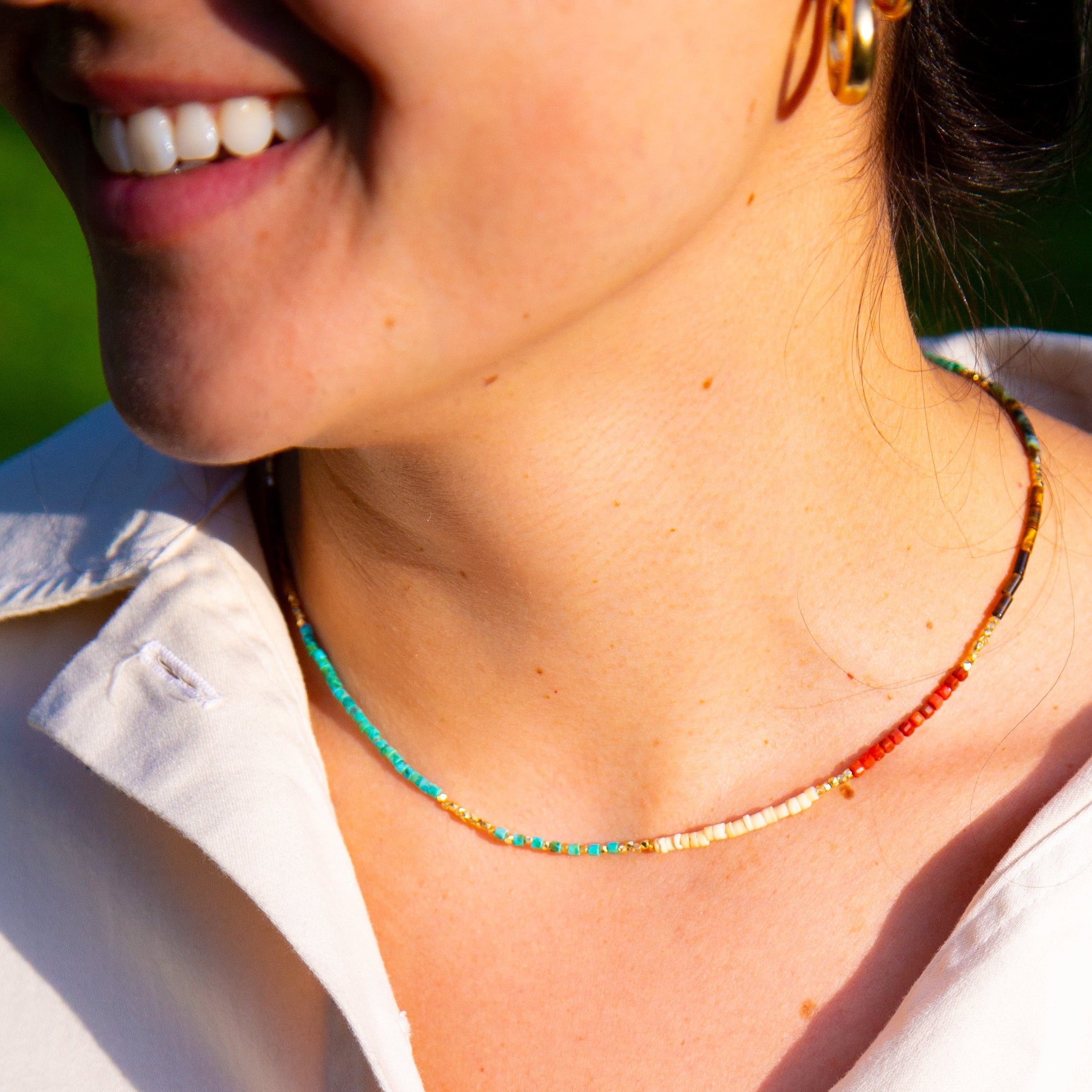 Nat Turquoise & Jasper Necklace