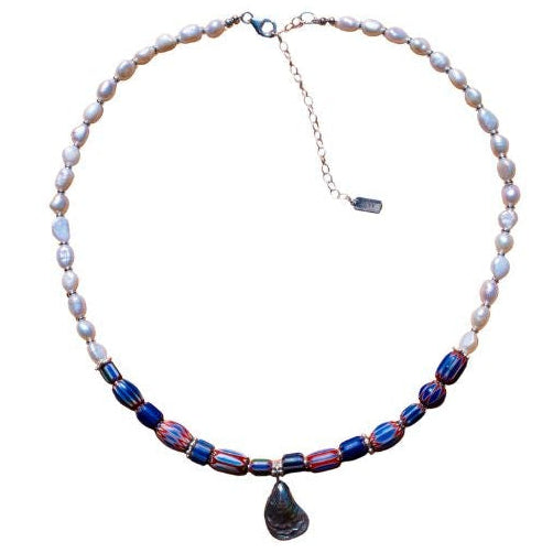 Samantha II Freshwater Nugget Pearls with Oyster Charm