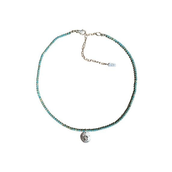 Age Turquosie & Sterling Charm Necklace