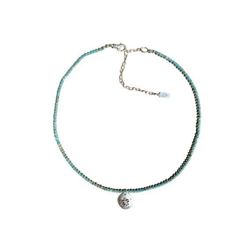 Age Turquosie & Sterling Charm Necklace